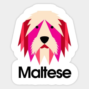 Maltese Dog Pink Dog Owner Vintage Funny 1980s Eighties Sticker